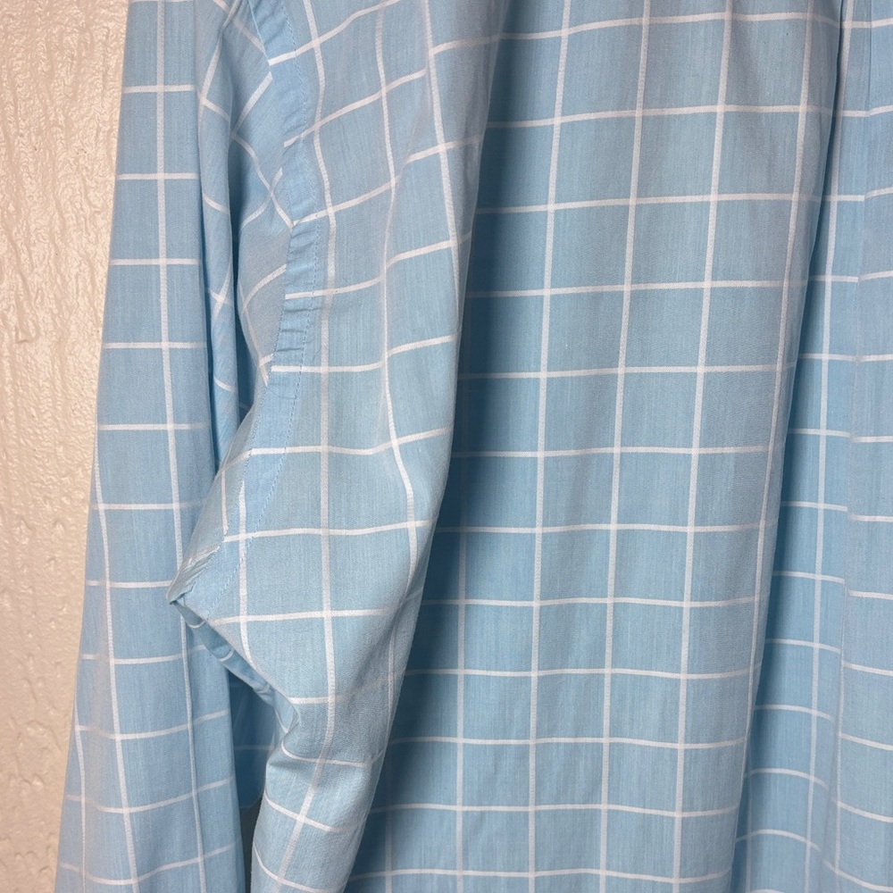 Mine Light Blue Plaid Button Down Long Sleeve Men's Shirt Size XL - Picture 15 of 16